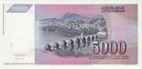 Jugoslawien / Yugoslavia P.111s 5000 Dinara 1991 Specimen (1) 