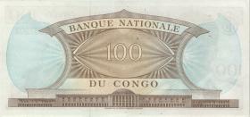 Kongo / Congo P.006 100 Francs 1.8.1964 (1-) (Nadellöcher) 
