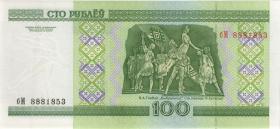 Weißrussland / Belarus P.26a 100 Rubel 2000 (1) 