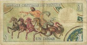Tunesien / Tunisia P.063 1 Dinar 1965 (3-) 