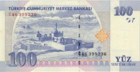 Türkei / Turkey P.221 100 Neue Lira 2005 (1) Serie C 
