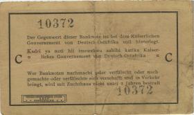 R.916d: Deutsch-Ostafrika 1 Rupie 1915 C (3-) "Kreuzberger" 