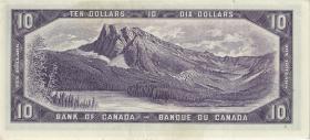 Canada P.079b 10 Dollars 1954 (1-) R/T 