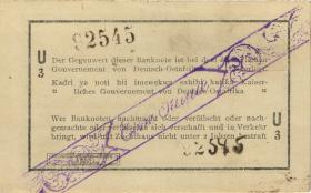 R.929v: Deutsch-Ostafrika 1 Rupie 1916 U3 korrigierte Nummer (1) 