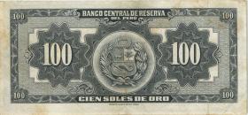 Peru P.086 100 Soles de Oro 1964 (3) 