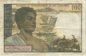 Komoren / Comoros P.03b 100 Francs (1960-63) (3) 