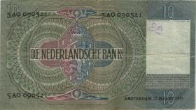 Niederlande / Netherlands P.056a 10 Gulden 1941 (3) 