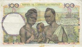 Franz. Westafrika / French West Africa P.40 100 Francs 1952 (3) 