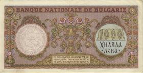 Bulgarien / Bulgaria P.056 1000 Leva 1938 (3+) 