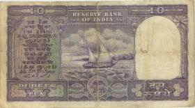 Indien / India P.040a 10 Rupien (ca. 1962-67) A (3) 