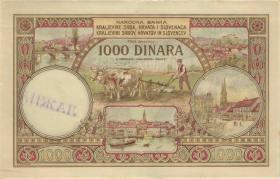 Jugoslawien / Yugoslavia P.023x1 1000 Dinara 1920 (1/1-) Stempel Falsch 