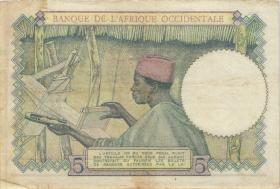 Franz. Westafrika / French West Africa P.25 5 Francs 1942 (3) 