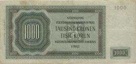 R.566d: Böhmen & Mähren 1000 Kronen 1942 Ha II. Auflage (3) 