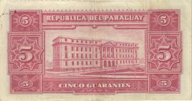 Paraguay P.186c 5 Guaranies 1952 (3) 