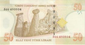 Türkei / Turkey P.220 50 Lira 2005 (1) Serie A 