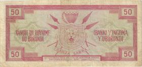 Burundi P.11a 50 Francs 1.12.1964 (3-) 