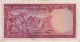 Belgisch-Kongo / Belgian Congo P.32 50 Francs 1959 (2+) 