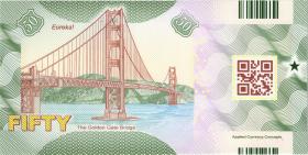USA / United States 50 $ Privatausgabe - Bundesstaat California (31st state) (1) 
