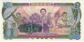 Nordkorea / North Korea P.CS03f 1 Won 2002 Gedenkbanknote (1) 
