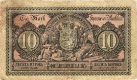 Finnland / Finland P.A51 10 Markkaa 1889 (4-) 