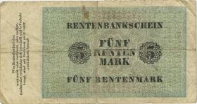 R.156b: 5 Rentenmark 1923 7-stellig (4) Serie J 
