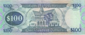 Guyana P.28 100 Dollars (1989) (3) 