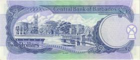 Barbados P.30 2 Dollars (1980) (3+) 