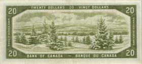 Canada P.070b 20 Dollars 1954 (2) "Devils Face" 
