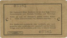R.916d: Deutsch-Ostafrika 1 Rupie 1915 C Nr. 03385 (3+) 