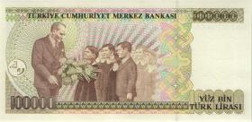 Türkei / Turkey P.205b 100.000 Lira 1970 (1991) Serie D (1) 