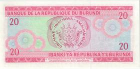Burundi P.27a 20 Francs 1979 (1) 