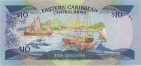 Ost Karibik / East Caribbean P.23I2 10 Dollar (1985-93) Anguilla (2/1) 