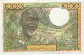 West-Afr.Staaten/West African States P.703Kn 1000 Francs (1959-65) (2) 