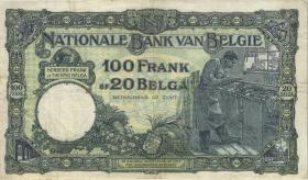 Belgien / Belgium P.102 100 Francs = 20 Belgas 2.6.1932 (3) 