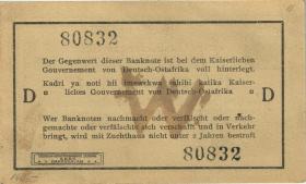 R.917d: Deutsch-Ostafrika 1 Rupie 1915 D (1-) 