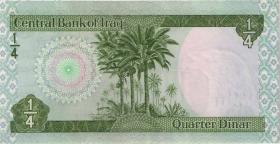Irak / Iraq P.061 1/4 Dinar (1973) (2) 