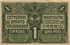 Lettland / Latvia P.02a 1 Rubel 1919 C (1/1-) 