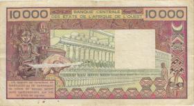 West-Afr.Staaten/West African States P.609Hd 10.000 Francs (1988) (3-) 