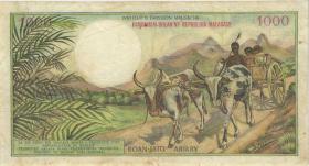 Madagaskar P.59 1000 Francs = 200 Ariary (1966) (3) 