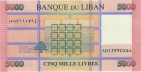 Libanon / Lebanon P.091d 5.000 Livres 2022 (1) 
