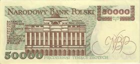 Polen / Poland P.153 50.000 Zlotych 1989 Serie B (2) 