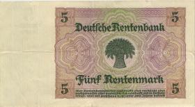 R.164a: 5 Rentenmark 1926 7-stellig (3) 