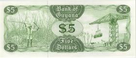 Guyana P.22f1 5 Dollars (1966-92) (1) 