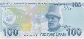 Türkei / Turkey P.226c 100 Lira 2009 (2017) (1) 