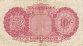 Bahamas P.13d 10 Shillings (1953) (3-) 