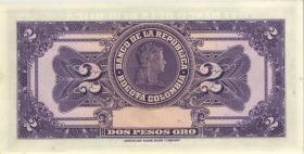 Kolumbien / Colombia P.390c 2 Pesos Oro 1950 (1) 