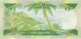 Ost Karibik / East Caribbean P.18a 5 Dollars (1968-88) Antigua (1) A009308A 