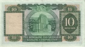 Hongkong P.182g 10 Dollars 1971 (2) 