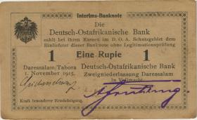 R.917b: 1 Rupie 1915 C Seidenschwarz (2) 