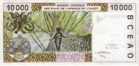 West-Afr.Staaten/West African States P.114Ah 10.000 Francs 1999 (1-) 